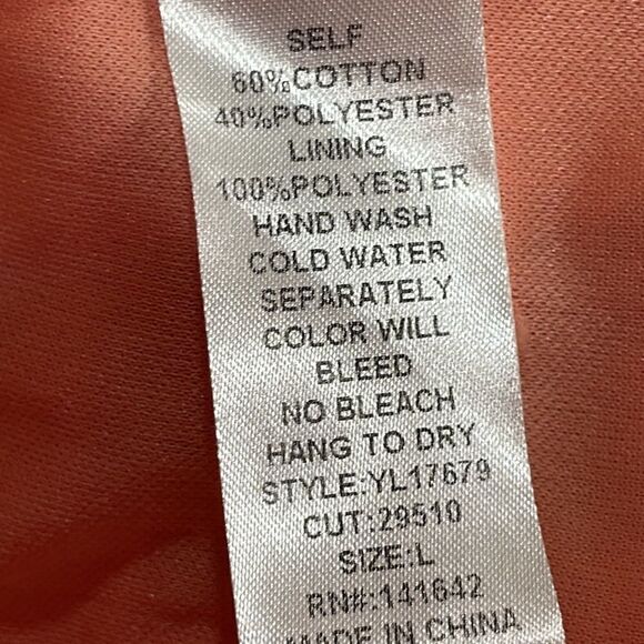 Ya Los Angeles peach lace overlay dress. Size L. 12/14. - Picture 8 of 9